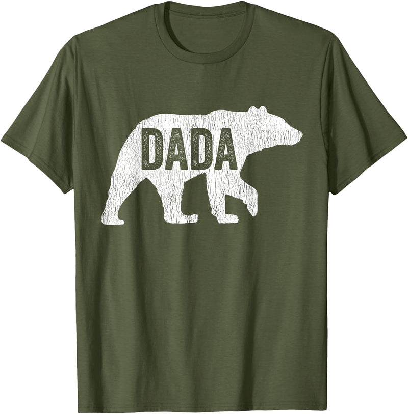 Matching Family Bear by Foxio Dada Bear Matching Family Camping Vintage Bear Funny Dada T-Shirt - Olive Green