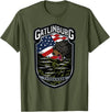Great Smoky Mountains National Park Souvenirs Gatlinburg Tennessee Souvenirs Bears Gifts TN American Flag T-Shirt - Olive Green