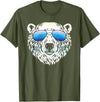 Sunglasses Zoo Mega Cool Polar Bear T-Shirt - Olive Green
