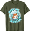 Keep On Rolling Cute Hamster Hammy Owner Pet Lover Gift T-Shirt - Olive Green
