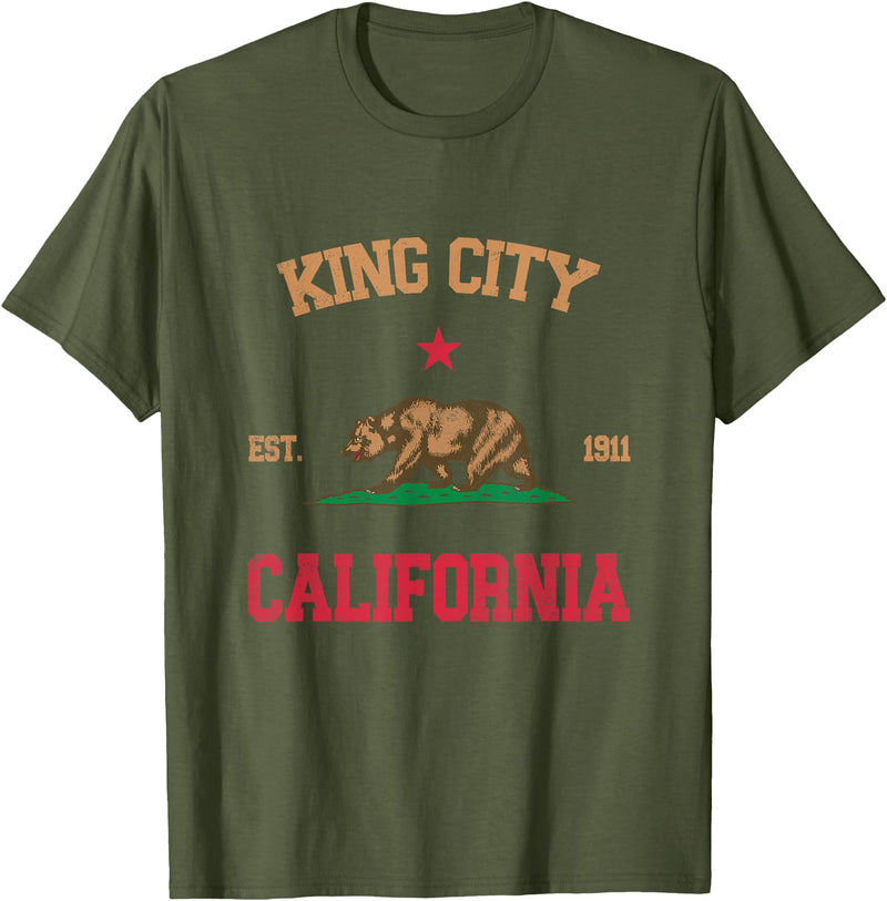 King City California CA Designs King City California T-Shirt - Olive Green