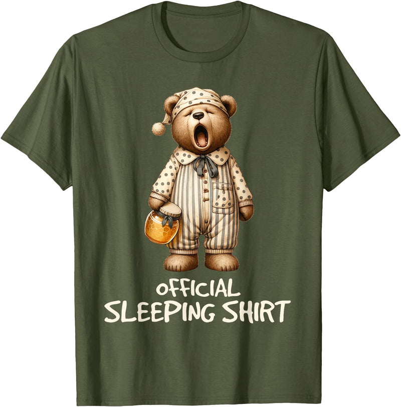Schlafanzug Shirt Official Bear Sleep Shirt T-Shirt - Olive Green