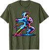Cow Karate Black Belt Apparel Cow Karate Kick Punch Cute Funny Cool Martial Arts Cow T-Shirt - Olive Green