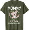Koala Bear Birthday Party Theme Supplies Air 1st First Birthday Koala Bear Mommy Of The Birthday Girl T-Shirt - Olive Green