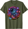 Down the Rabbit Hole - Alice in Wonderland Design T-Shirt in Olive Green