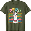 Peru Flag Peruvian Roots Peru Llama Peruvian Roots Peru Heritage T-Shirt - Olive Green
