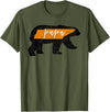 Tennessee State Flag and Home Vintage Shirt Co. Mens Papa Bear Tennessee State Flag Vintage Dad Shirt T-Shirt - Olive Green