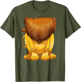Lion Lazy Halloween costumes Lion Body Halloween Costume T-Shirt - Olive Green