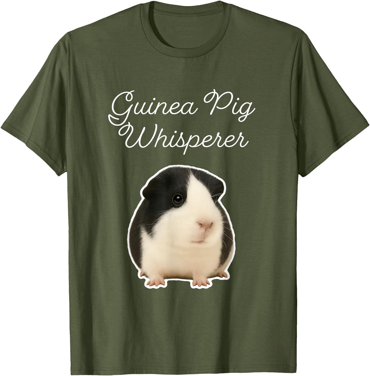 Miller Sye Guinea Pig Whisperer - American Guinea Pig T-Shirt - Olive Green