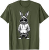 Happy Easter Day Bunny Easter Boys Kids Girls Teens Men T-Shirt in Olive Green