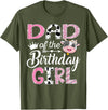 Funny Farm Cow Birthday Girl Matching Dad of The Birthday Girl Farm Cow 1st Birthday Girl T-Shirt - Olive Green