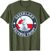 Greenland Defense Front Polar Bear Retro Tees Greenland Guard Polar Bear Spear Arctic Emblem T-Shirt - Olive Green