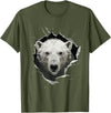 Funny Polar Bear Design Polar Bear T-Shirt - Olive Green
