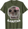 Hampter Sad Hamster Meme Hamster Lover Oddly Specific Memes T-Shirt - Olive Green