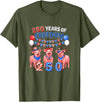 Farmer 4th Of July Costume 250th Freedom 4th of July US Flag Fireworks Three Cute Pigs T-Shirt - Olive Green