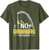 Funny Fishing Gifts for Men and Women No Bananas Fishing Saying Fisherman Fishing T-Shirt - Olive Green