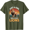 Lion Shirts & Gifts for Girls Girls Lion T-Shirt - Olive Green