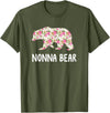 Grandparents Tees By Luna Nonna Bear Floral T-Shirt T-Shirt - Olive Green