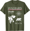 Spitsbergen Norway Scandinavia Travel Nordic Bear Svalbard - Adventure Is Out There - Norway Norwegian Flag T-Shirt - Olive Green