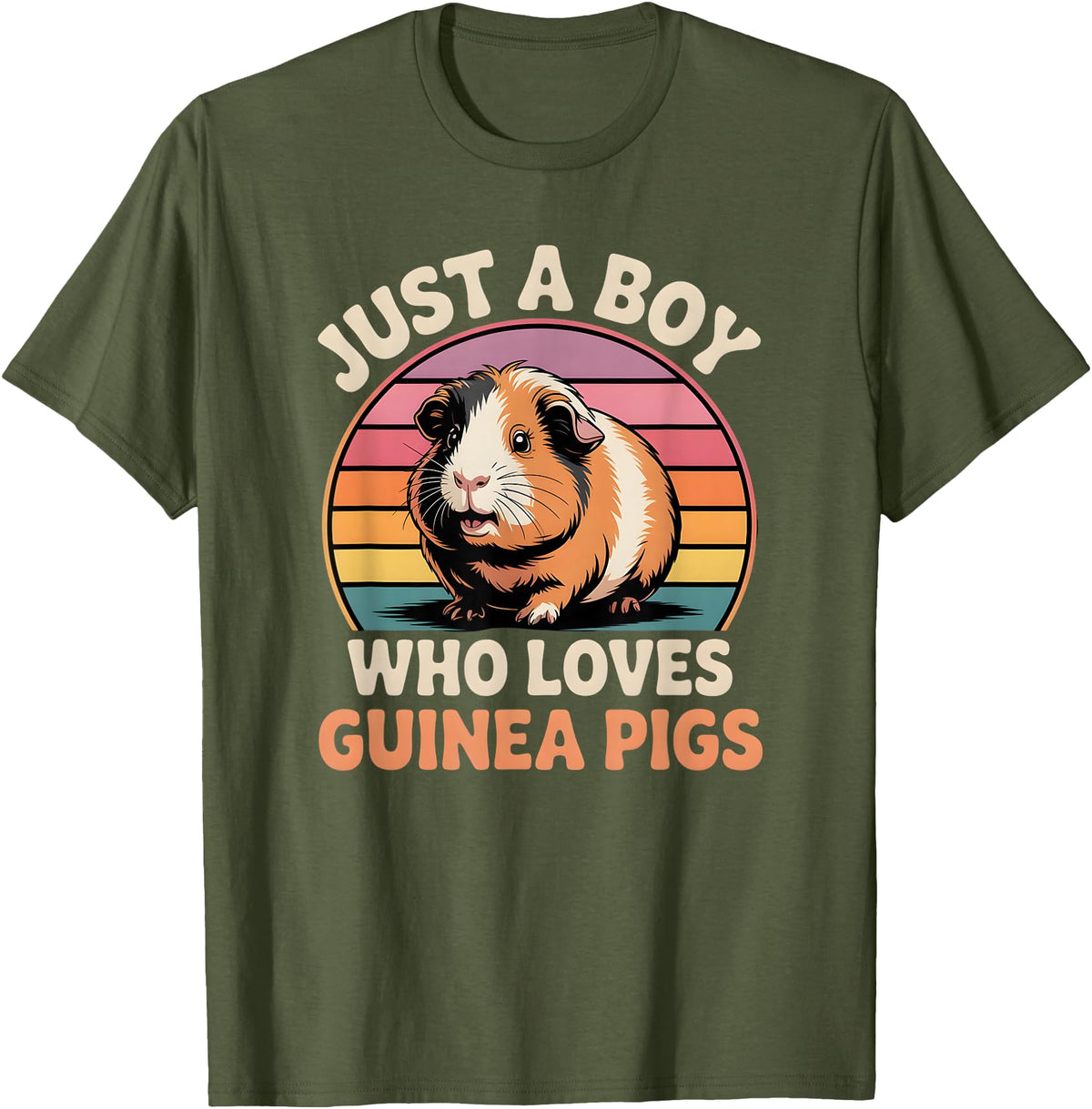 Guinea Pig Shirts & Gifts for Boys Boys Guinea Pig T-Shirt - Olive Green