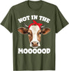 Don't Talk To Me Designz Not In The Mood Sarcastic Heifer Dairy Cow Midwest Farmer T-Shirt - Olive Green