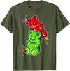 Urban Empyre Gummy Bear Candy Red Green T-Shirt - Olive Green