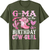 Pink Western Cowgirl Bday Party Family Matching G-Ma Of The Birthday Cow-Girl Rodeo Cowgirl Bday T-Shirt - Olive Green