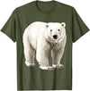 Polar bear for Men Women Design Polar Bear T-Shirt - Olive Green