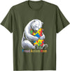 Autism Mama Mom Bear Support Autism Proud Autism Mom Bear Autism Awareness Month T-Shirt - Olive Green