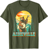 The Thrift Garage Asheville North Carolina Banjo Bear Vintage Nature T-Shirt - Olive Green