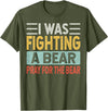 Broken Arms Legs Injury Get Well Soon Recovery Funny Accident Humor Get Well Soon - I Was Fighting A Bear T-Shirt - Olive Green