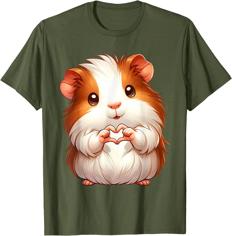 Guinea Pig Guinea Pigs Cute Animals Pet Owners Tee Cute Guinea Pig Pet Lovers Small Animals Animal Lover Funny T-Shirt - Olive Green