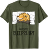 Sleeping & Napping Shirt Gifts For Nap Lovers Favorite Sleepshirt Lion, Napping Lion Pajama T-Shirt - Olive Green