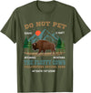 Funny Yellowstone Vacation Souvenir Buffalo Do Not Pet the Fluffy Cows Bison Yellowstone National Park T-Shirt - Olive Green