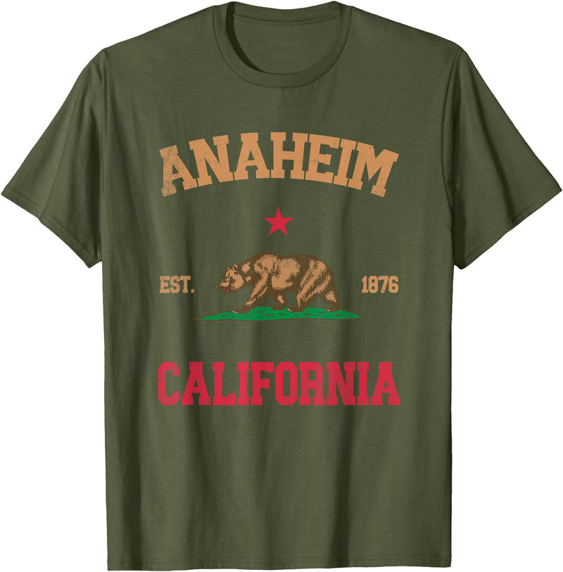 Anaheim California CA Designs Anaheim California T-Shirt - Olive Green
