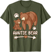 auntie bear tee shirt, aunt bear t-shirts womens Auntie bear tshirt, aunt bear t shirt for women T-Shirt - Olive Green