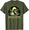 FunWearVm The Bear Lake Monster Cryptid Utah USA Cryptozoology T-Shirt - Olive Green