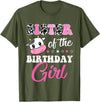 Cow Lover Birthday Men Women Kids Shirts & Gifts Sister of The Birthday Girl Farm Cow Matching Family Shirt T-Shirt - Olive