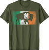 Buffalo - Saint Paddys Funny Ireland Flag Buffalo - Shamrock St. Patrick's Day Irish Flag T-Shirt - Olive Green