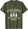 Arkansas Wilderness Designs and Gifts Buffalo National River - Arkansas - Ozark Mountains T-Shirt - Olive Green