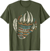 Native Indians Indigenous Bear Paw Clothing Men Native Heritage Month Proud Native American Bear Claws T-Shirt - Olive Green