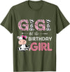 Cow Birthday Cow Lover Gifts For Family Men Woman Gigi of The Birthday Girl Farm Cow Grandma Matching Family T-Shirt - Olive