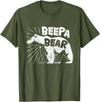 Mens Beepa Bear T-Shirt Father's Day Tee T-Shirt - Olive Green
