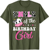 Cow Lover Birthday Men Women Kids Shirts & Gifts Uncle Of The Birthday Girl Family Matching Shirt Farm Cow T-Shirt - Olive