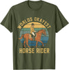 Worlds Okayest Horse Rider Apparel Worlds Okayest Horse Rider T-Shirt - Olive Green