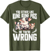 Kune Kune Pig Accessories & KuneKune Clothes Kune Kune Pig Lover Pig Breeder Supplies Kunekune Pig T-Shirt - Olive Green