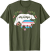 LGBT Trans Pride Shirts Mom Mama Bear for Moms LGBTQ Mama Bear Transgender Flag Gay Equal Rights Trans T-Shirt - Olive Green