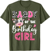 Cow First Birthday Family Matching Daddy Of The Birthday Girl Farm Cow 1St Birthday Party T-Shirt - Olive Green