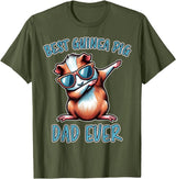 Funny Guinea Pig Daddy Cute Guinea Pig Designs Guinea Pig Dad Funny Guinea Pig T-Shirt - Olive Green