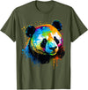 Cute Panda Lovers Kawaii Asian Bears Gifts DAIMMER Watercolor Panda T-Shirt - Olive Green